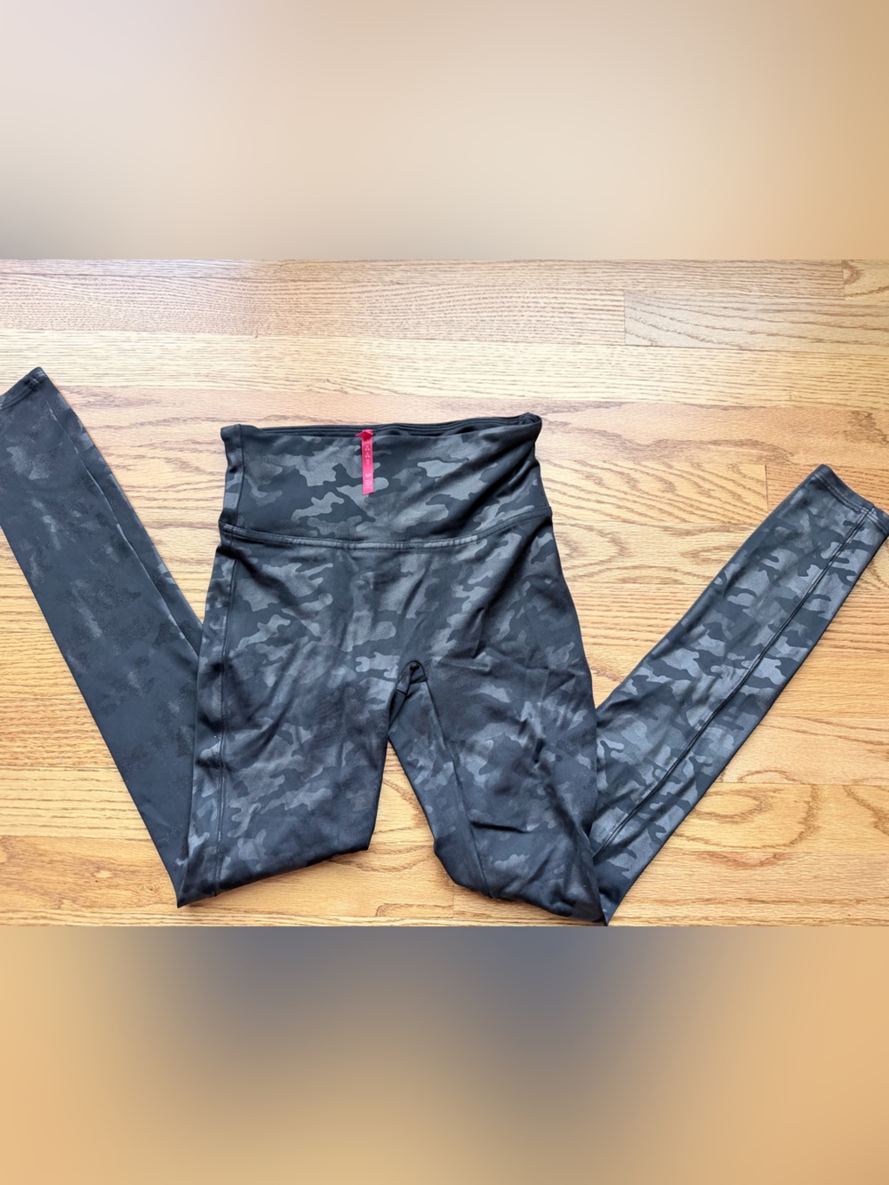 SPANX Black Camo High-Waist Active Leggings